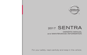 2017 Nissan SENTRA Owner Manual